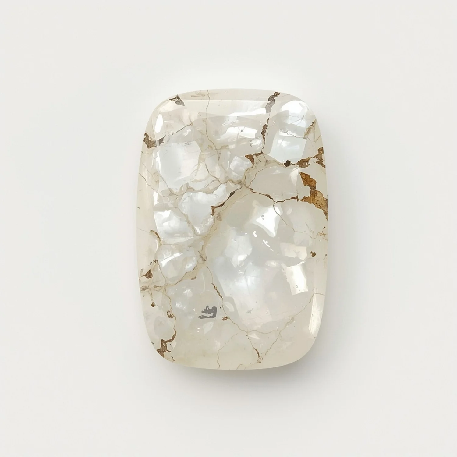 White Pearl 1PC Large 9x11 MM Emerald Cabochon White Fiery Precious Loose Gemstone - Image 2