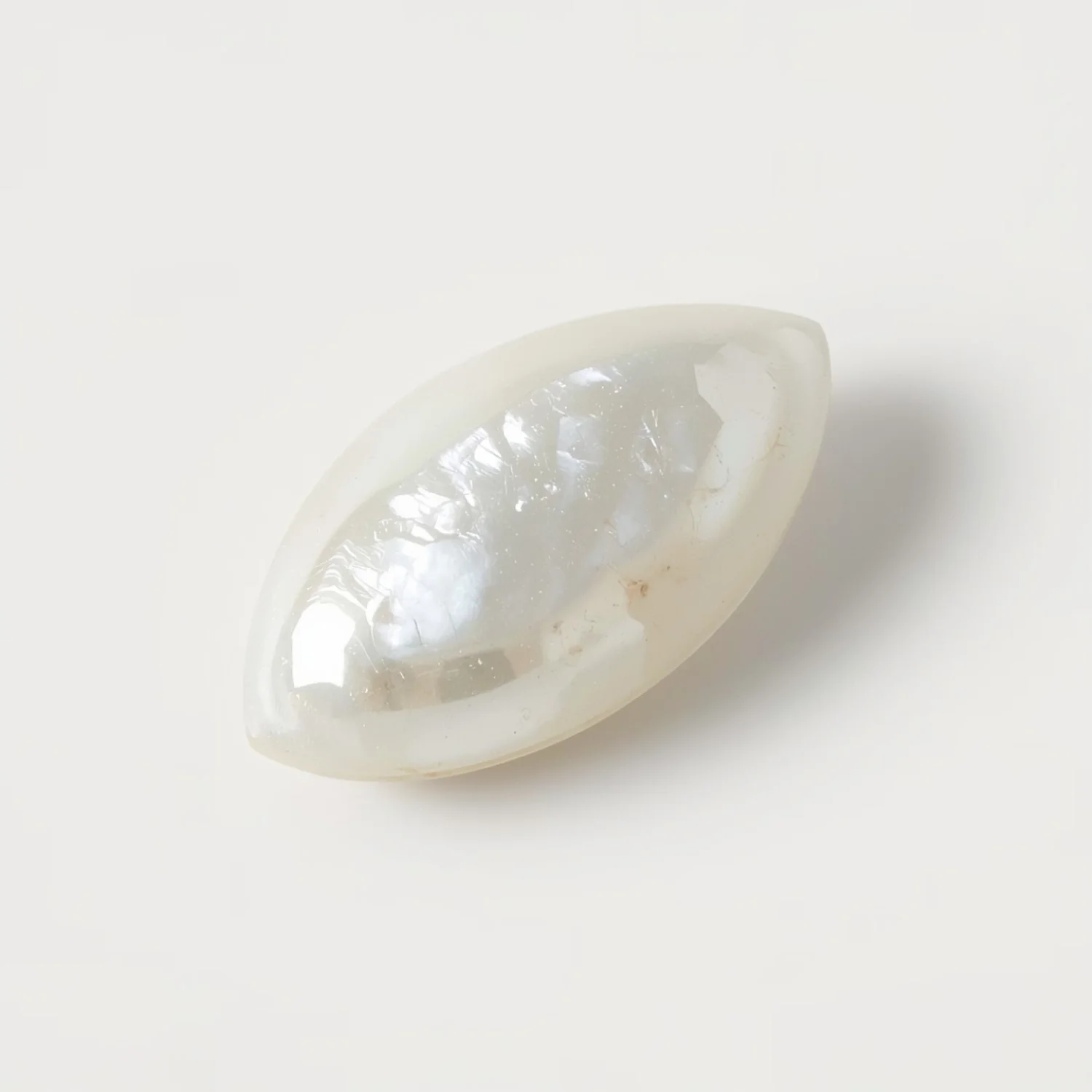White Pearl 1PC Medium 7x14 MM Marquise Cabochon White Pure Precious Precious Gemstone - Image 2