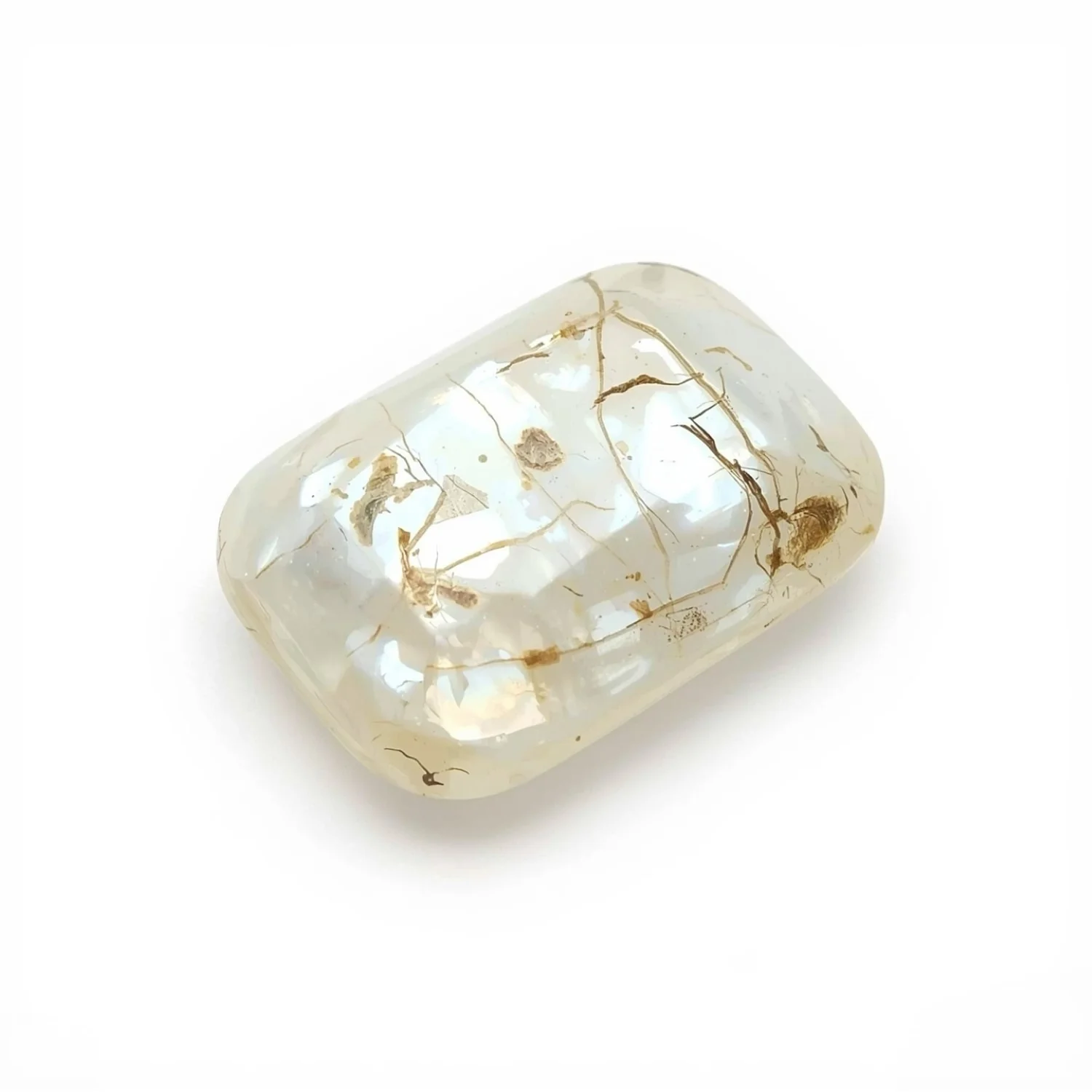 White Pearl 1PC Medium 8x10 MM Emerald Cabochon White Pure Precious Loose Gems