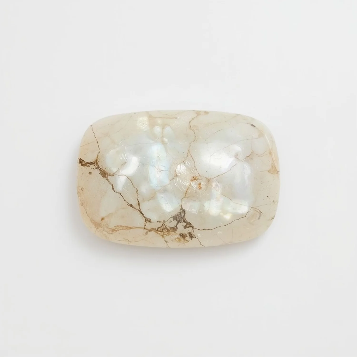 White Pearl 1PC Small 6x8 MM Emerald Cabochon White High-Quality Precious Loose Gemstones
