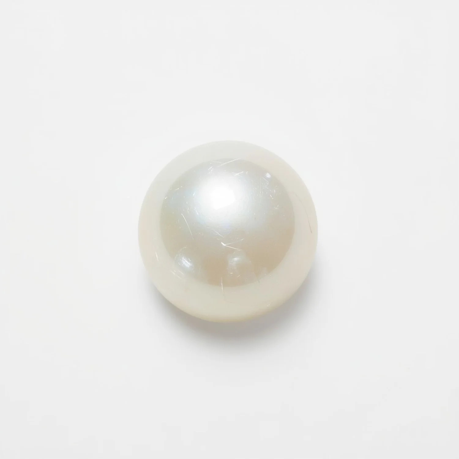 White Pearl 1PC Small 7x7 MM Round Cabochon White Polished Precious Loose Gemstones