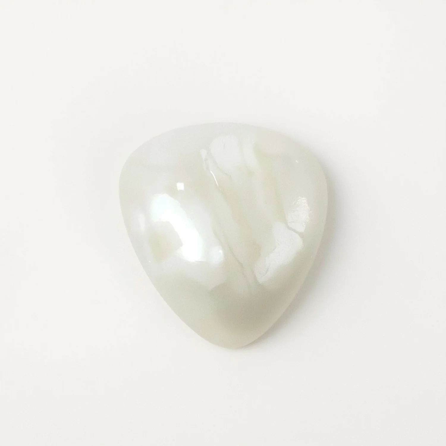 White Pearl 1PC Small 7x7 MM Triangle Cabochon White High-Quality Precious Precious Gemstone - Image 2