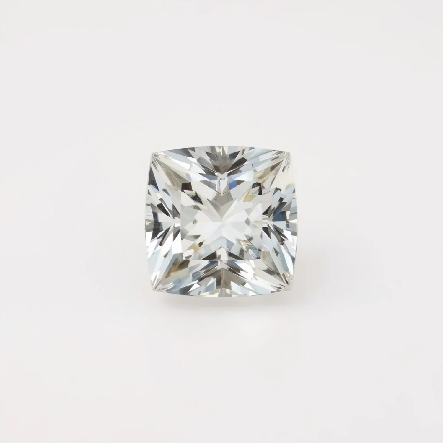 White Topaz 10PC Tiny 4x4 MM Square Faceted White Brilliant Semi Precious Loose Gemstones - Image 2