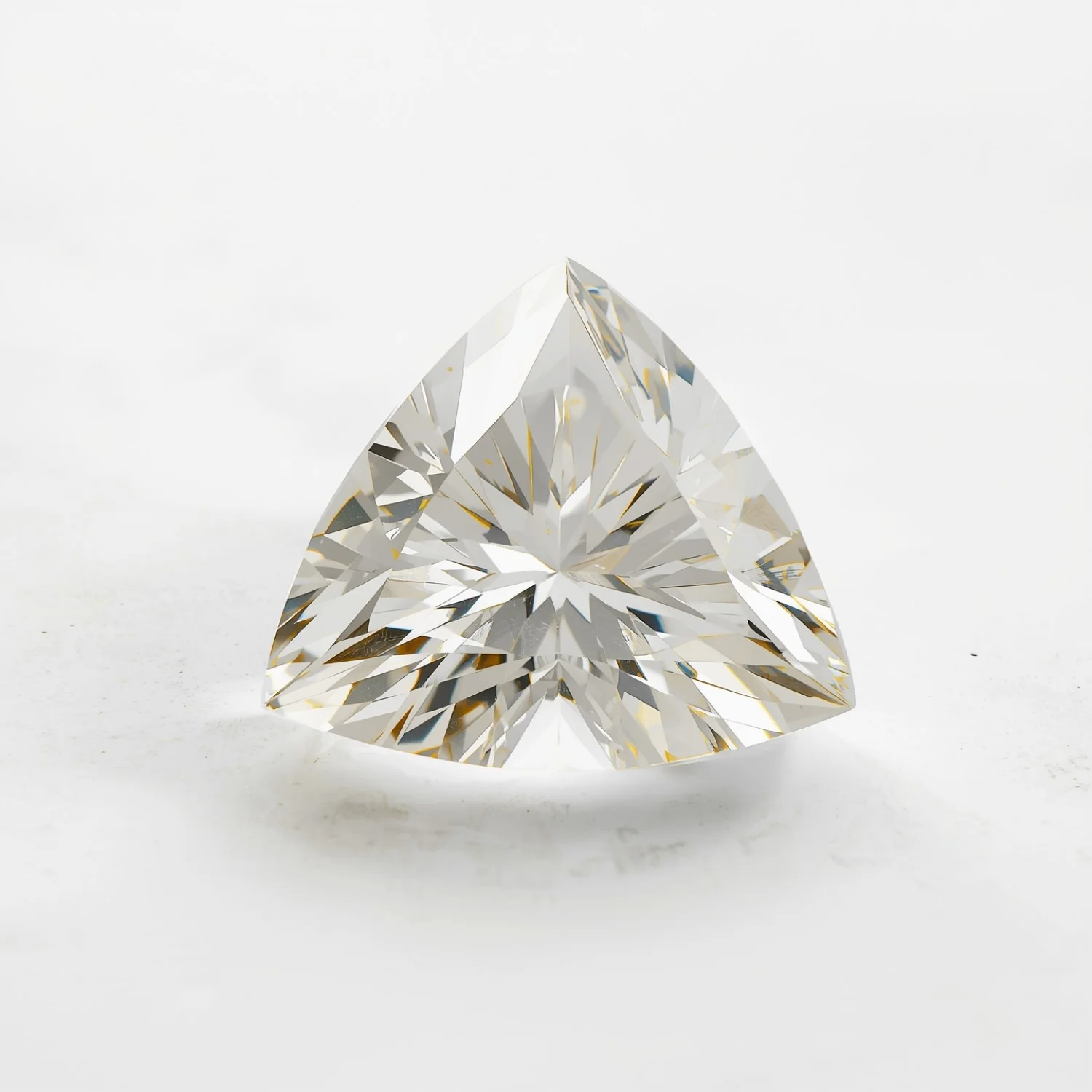 White Topaz 1PC Chunky 13x13 MM Triangle Faceted White Natural Semi Precious Gems