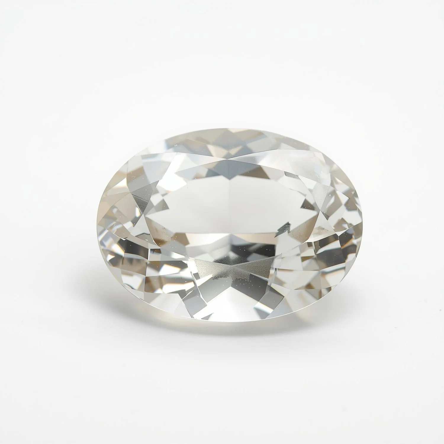 White Topaz 1PC Chunky 13x18 MM Oval Faceted White Lustrous Semi Precious Loose Gemstone - Image 2