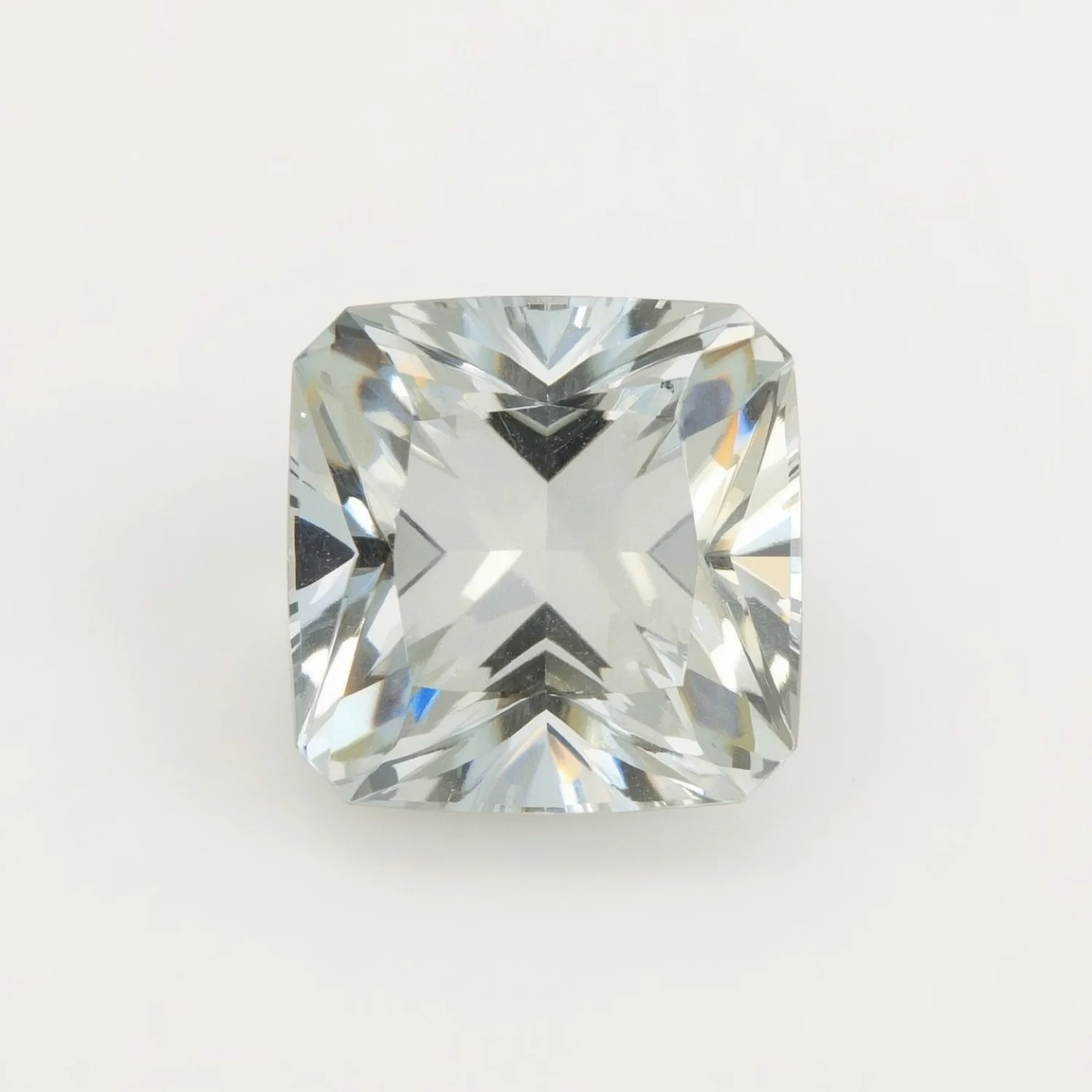 White Topaz 1PC Chunky 14x14 MM Square Faceted White Genuine Semi Precious Loose Gems - Image 2