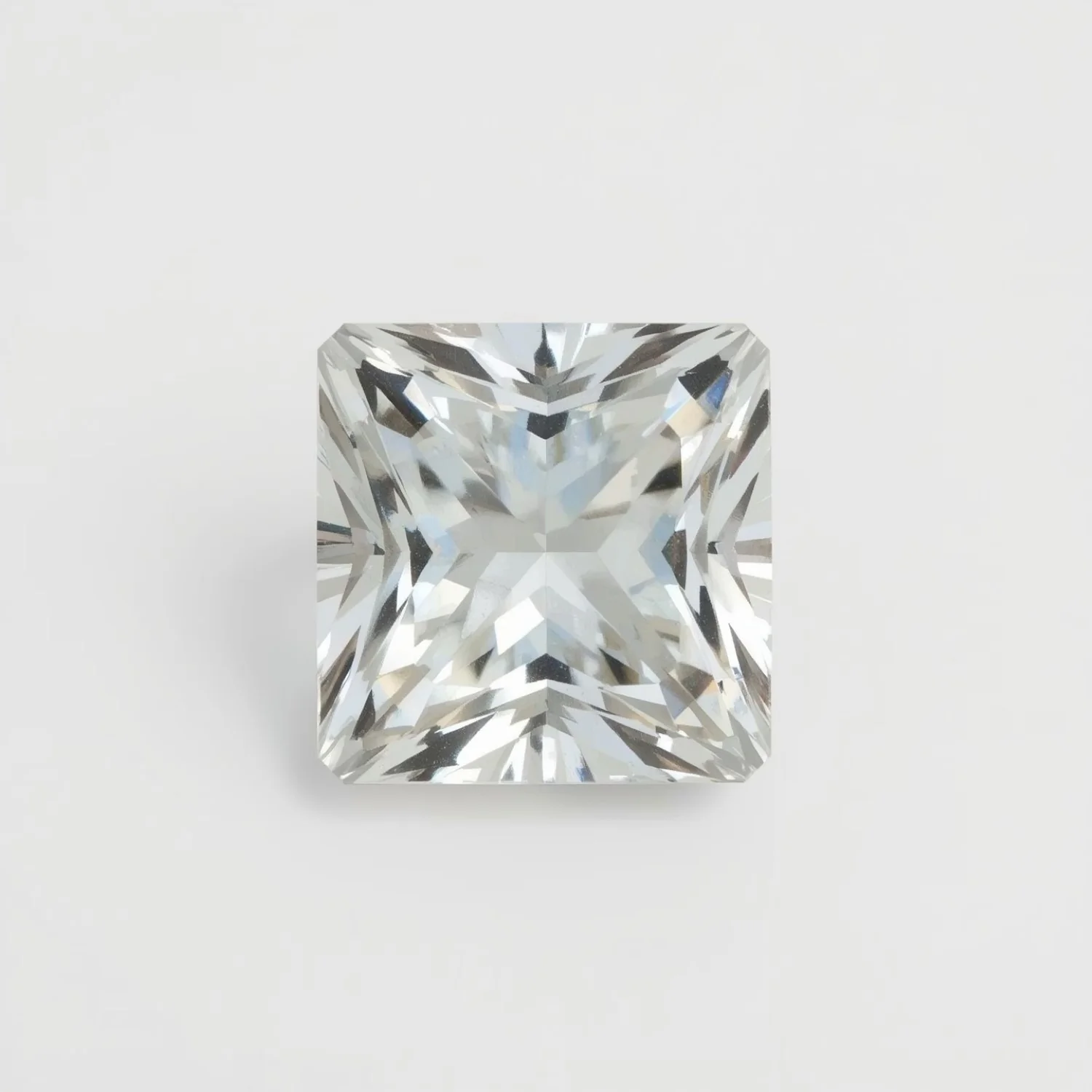White Topaz 1PC Chunky 16x16 MM Square Faceted White Pure Semi Precious Loose Gemstones - Image 2