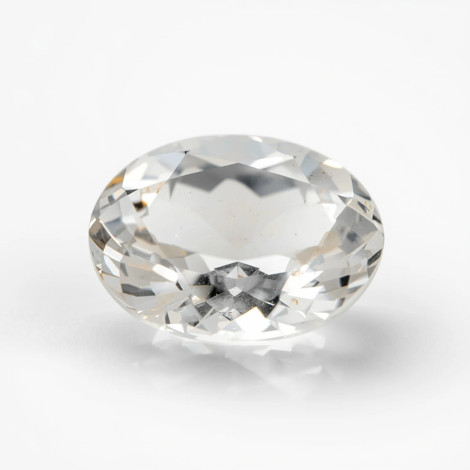 White Topaz 1PC Large 10x14 MM Oval Faceted White Splendid Semi Precious Gems