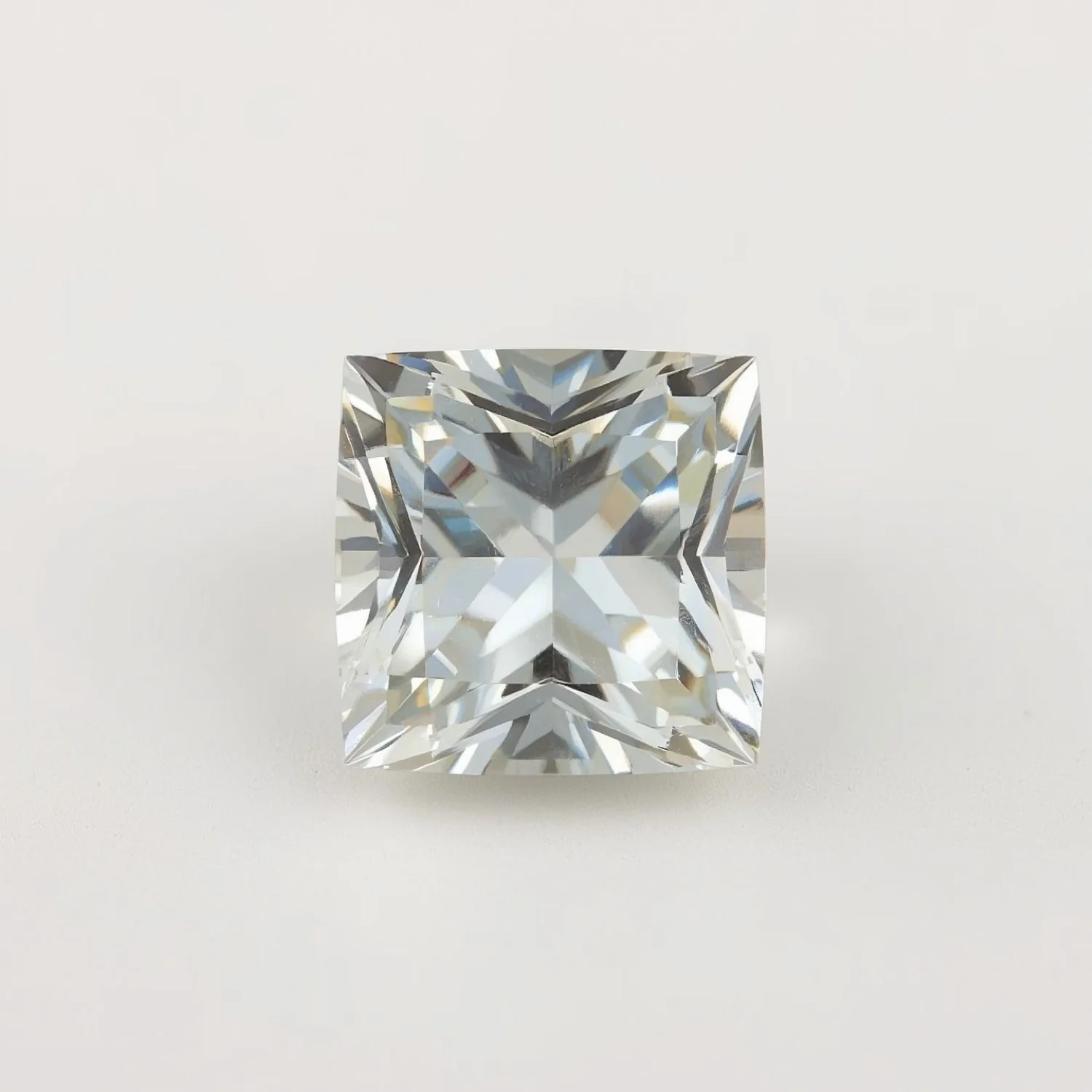 White Topaz 1PC Large 11x11 MM Square Faceted White Fine Semi Precious Loose Gemstone