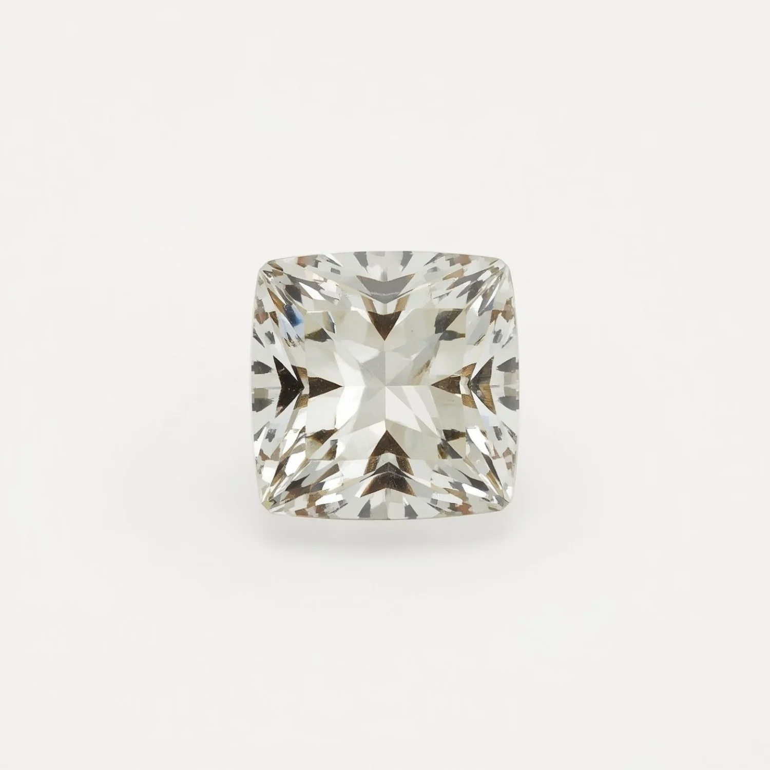 White Topaz 1PC Large 11x11 MM Square Faceted White Fine Semi Precious Loose Gemstone - Image 2