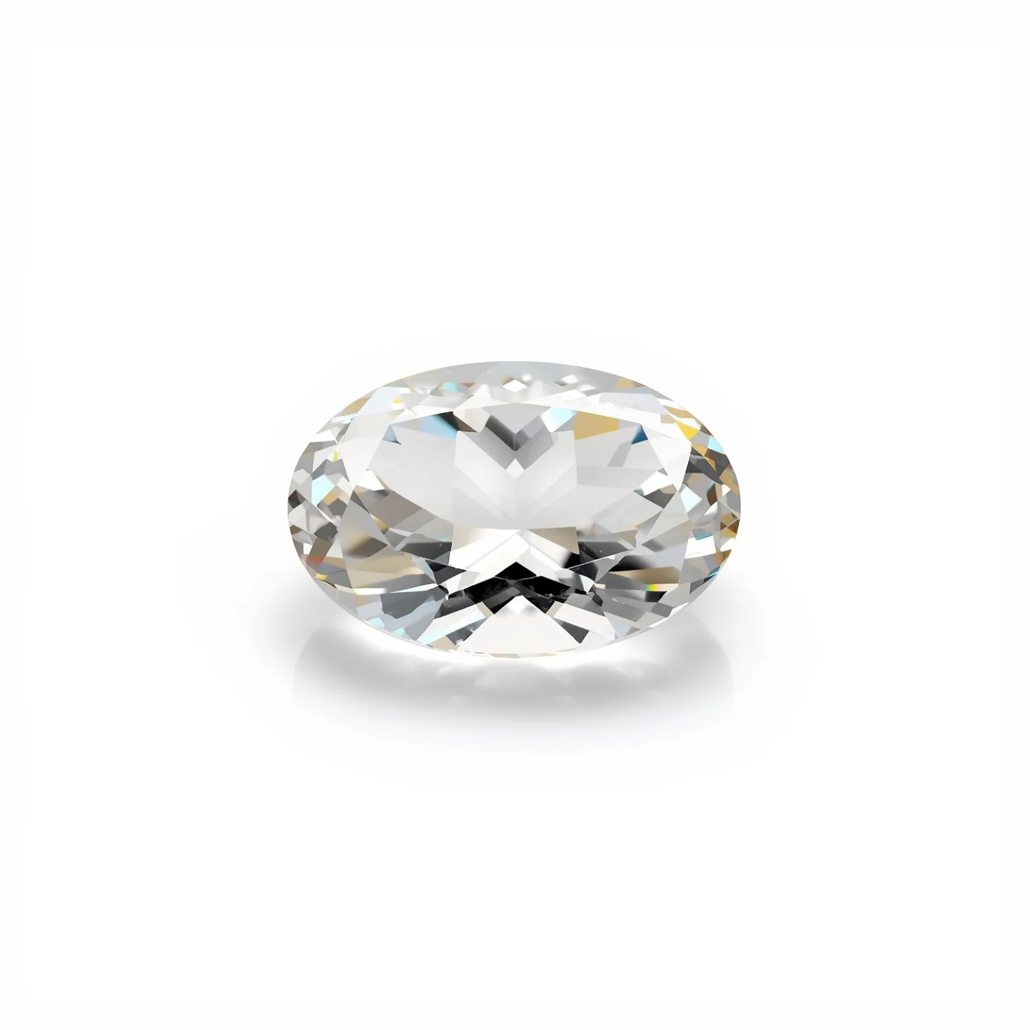 White Topaz 1PC Large 8x12 MM Oval Faceted White Sparkling Semi Precious Loose Gemstone