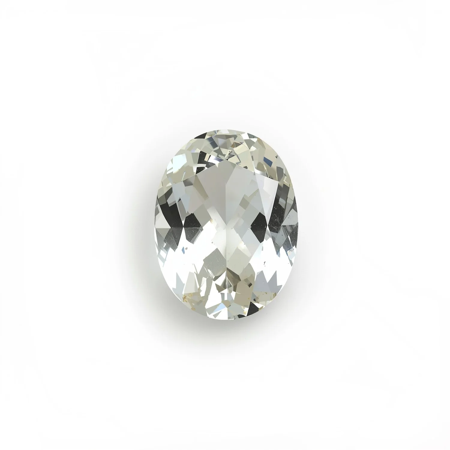 White Topaz 1PC Large 8x12 MM Oval Faceted White Sparkling Semi Precious Loose Gemstone - Image 2