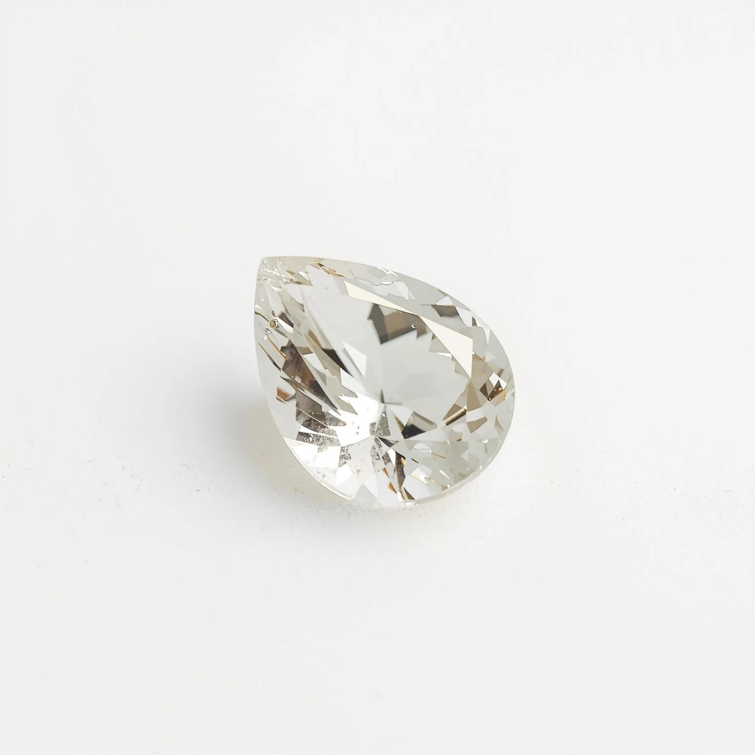 White Topaz 1PC Medium 7x10 MM Pear Faceted White High-Quality Semi Precious Loose Gems
