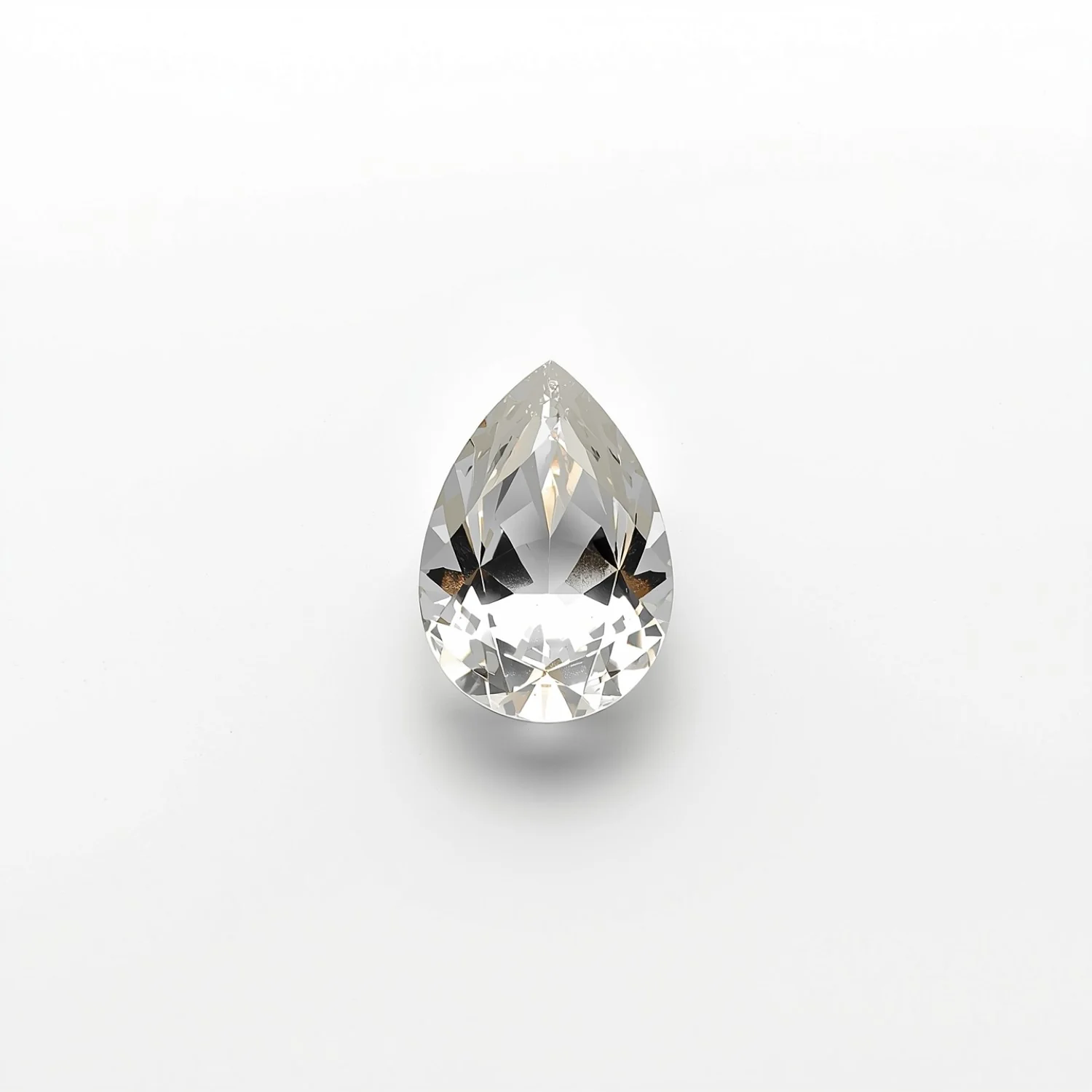 White Topaz 1PC Small 6x8 MM Pear Faceted White Lustrous Semi Precious Loose Gemstone