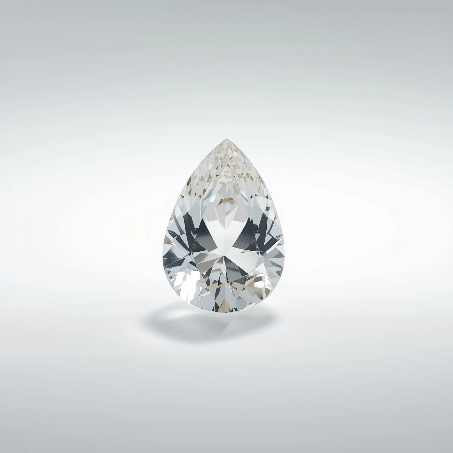 White Topaz 1PC Small 6x8 MM Pear Faceted White Lustrous Semi Precious Loose Gemstone - Image 2