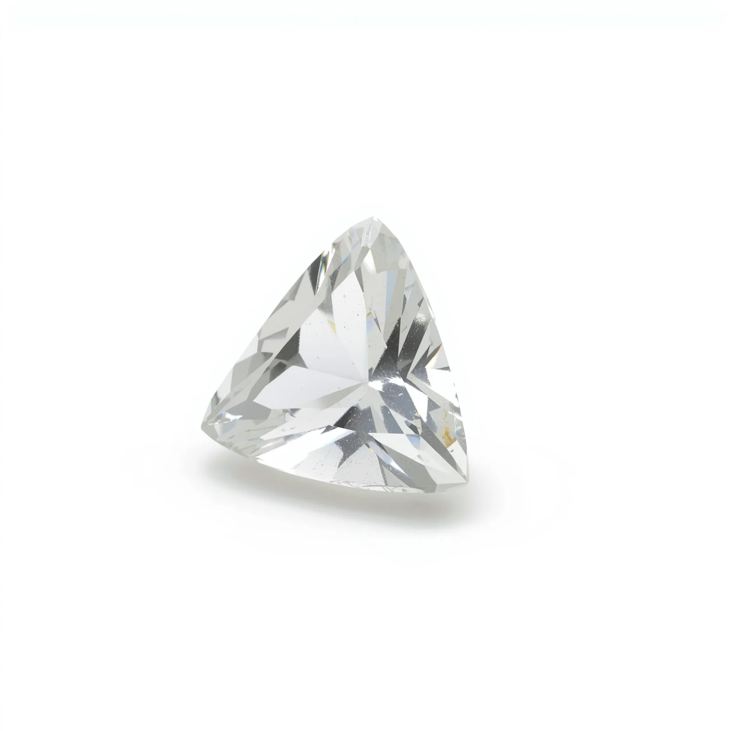 White Topaz 1PC Small 7x7 MM Triangle Faceted White Splendid Semi Precious Loose Gemstone - Image 2