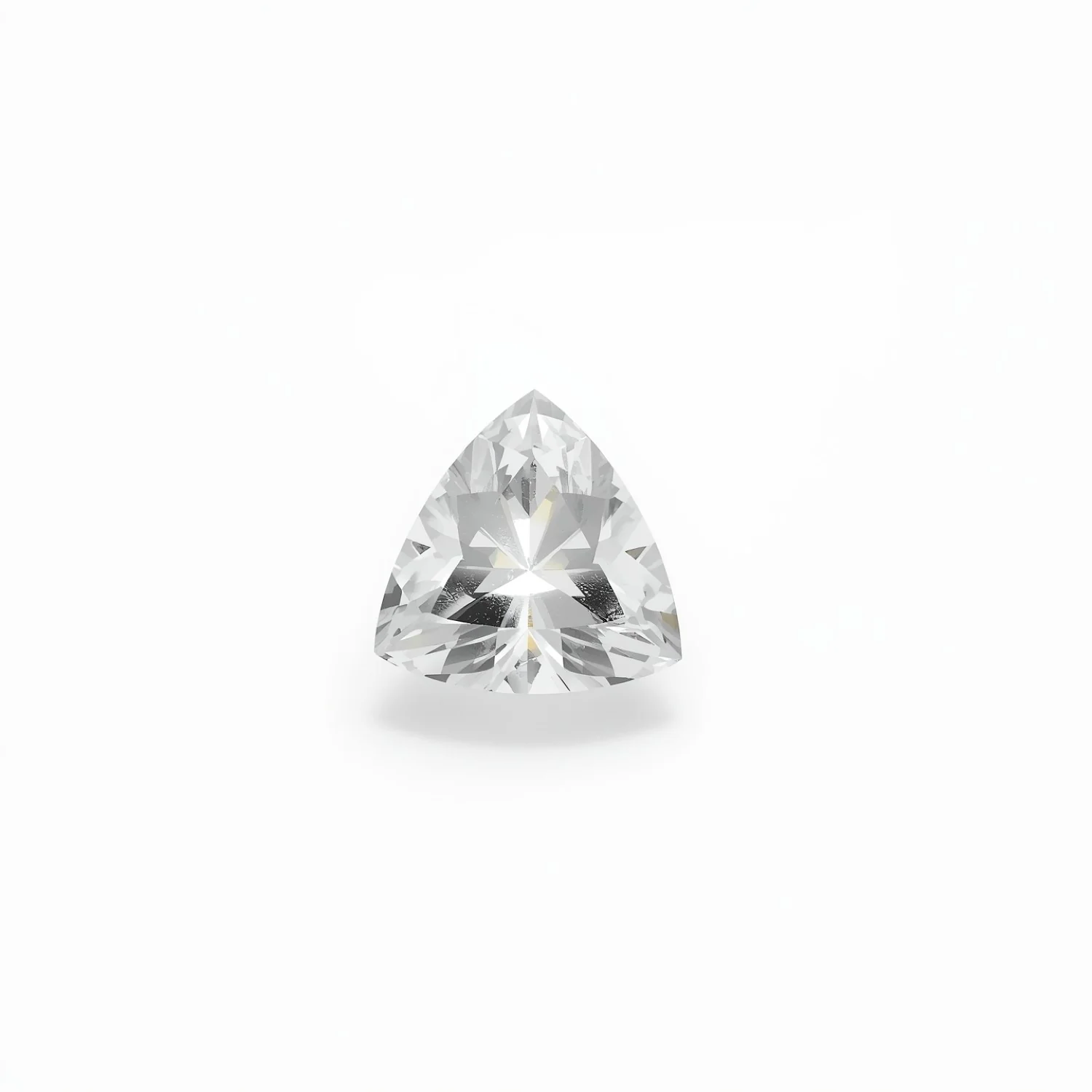 White Topaz 1PC Tiny 5x5 MM Triangle Faceted White Sparkling Semi Precious Gems