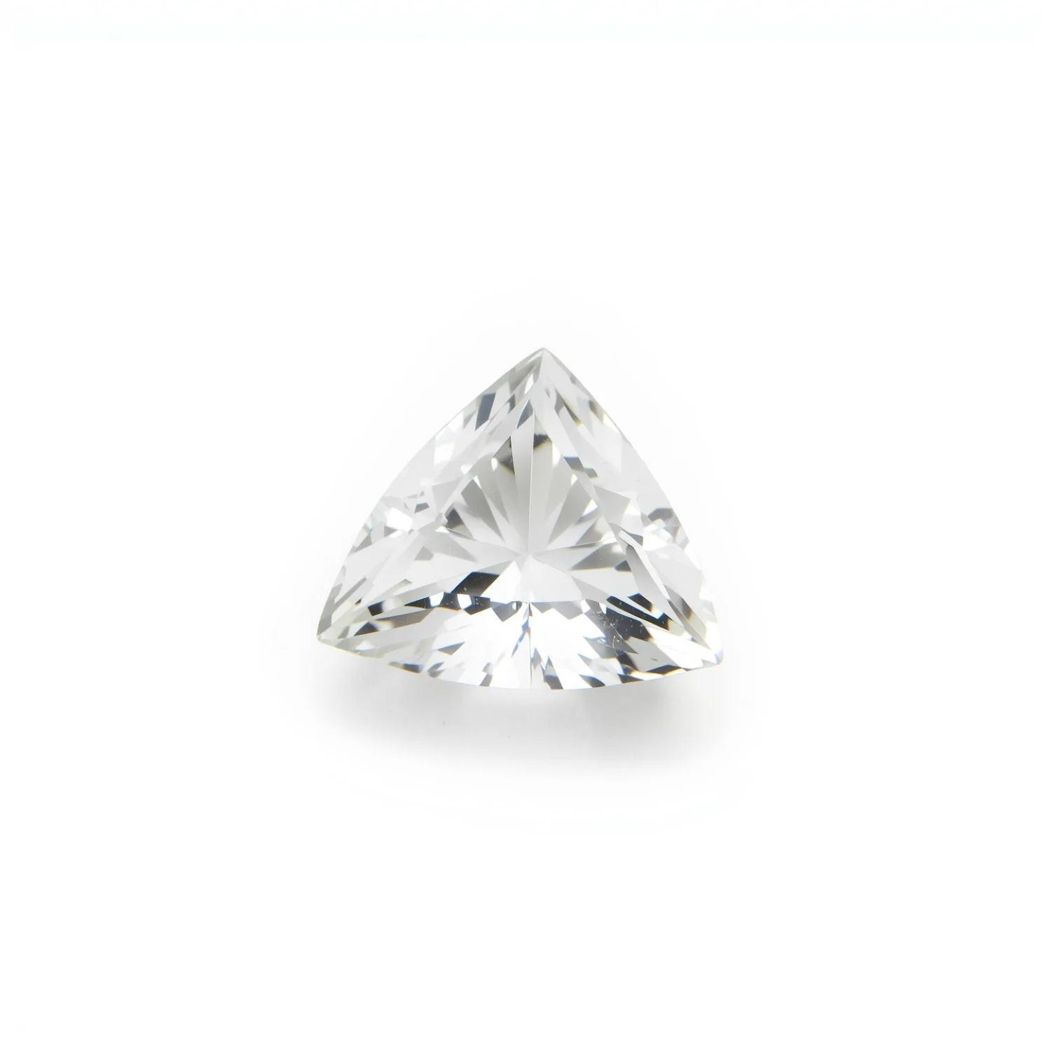 White Topaz 1PC Tiny 5x5 MM Triangle Faceted White Sparkling Semi Precious Gems - Image 2