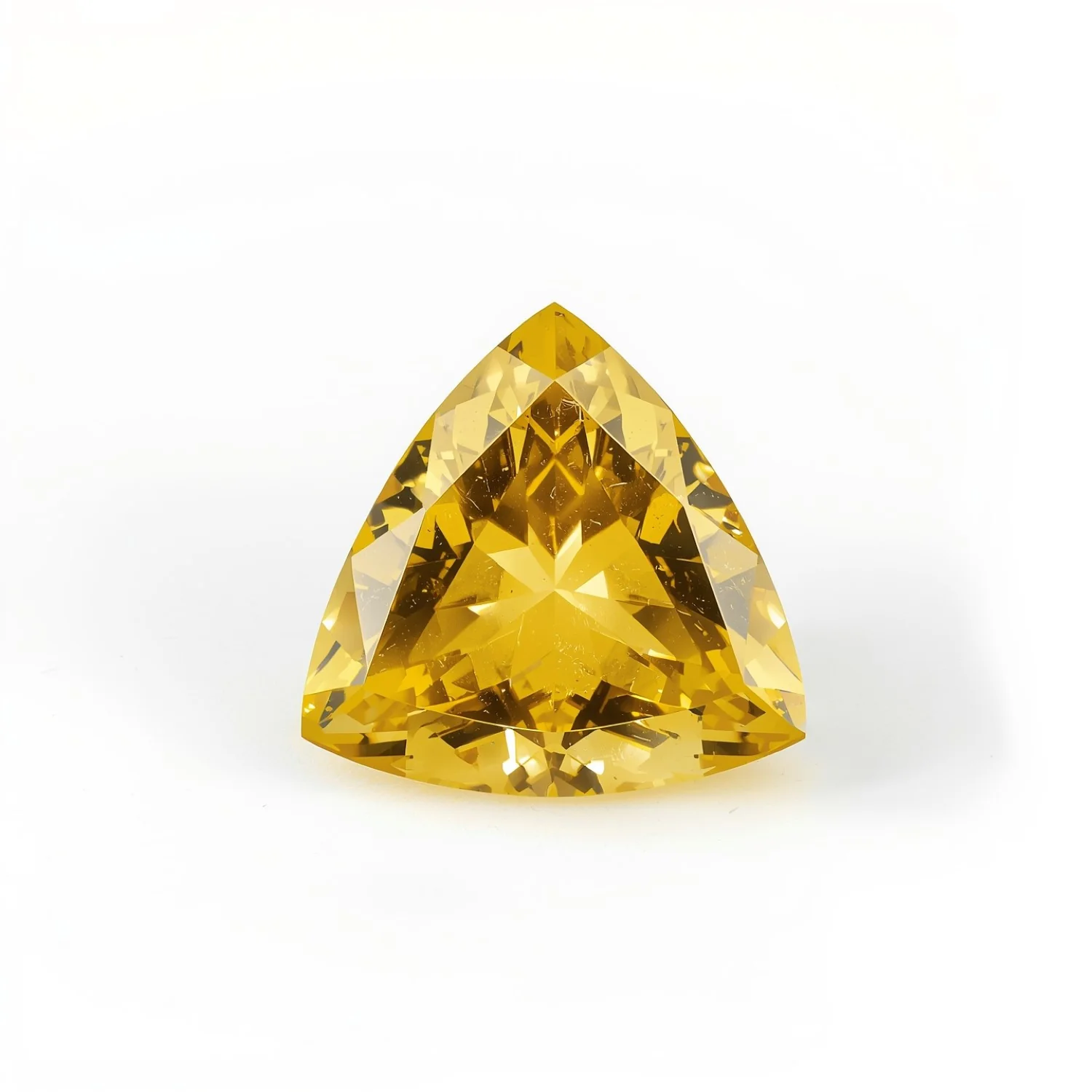 Yellow Sapphire 1PC Chunky 13x13 MM Triangle Faceted Yellow Natural Precious Loose Gemstone - Image 2