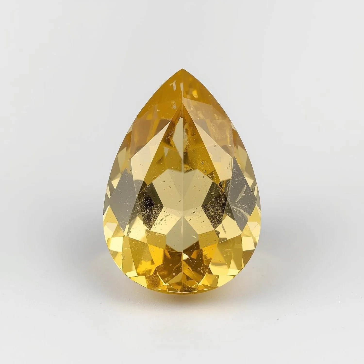 Yellow Sapphire 1PC Chunky 13x18 MM Pear Faceted Yellow Polished Precious Loose Gemstones - Image 2