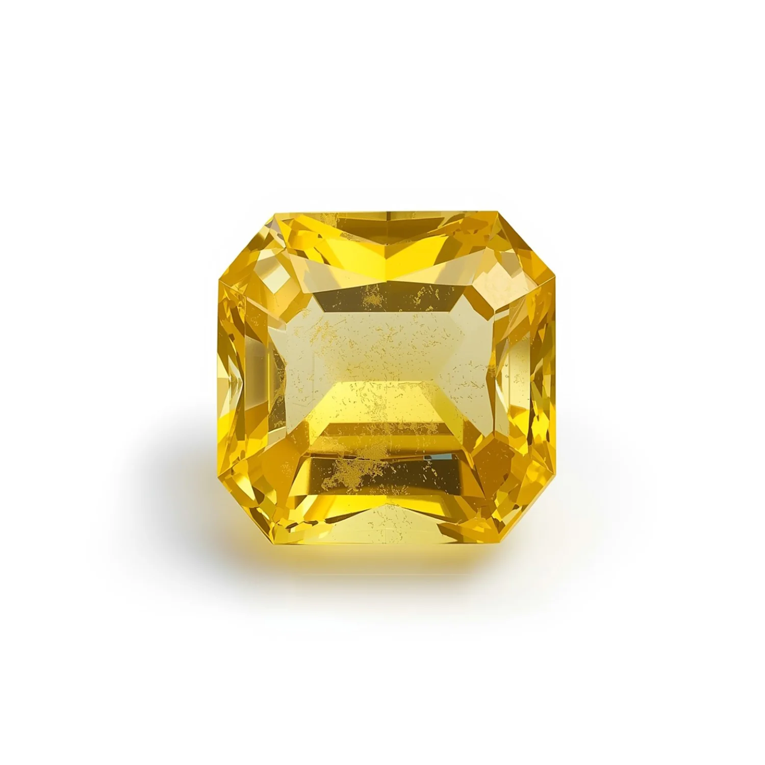 Yellow Sapphire 1PC Large 11x11 MM Square Faceted Yellow Fine Precious Gems