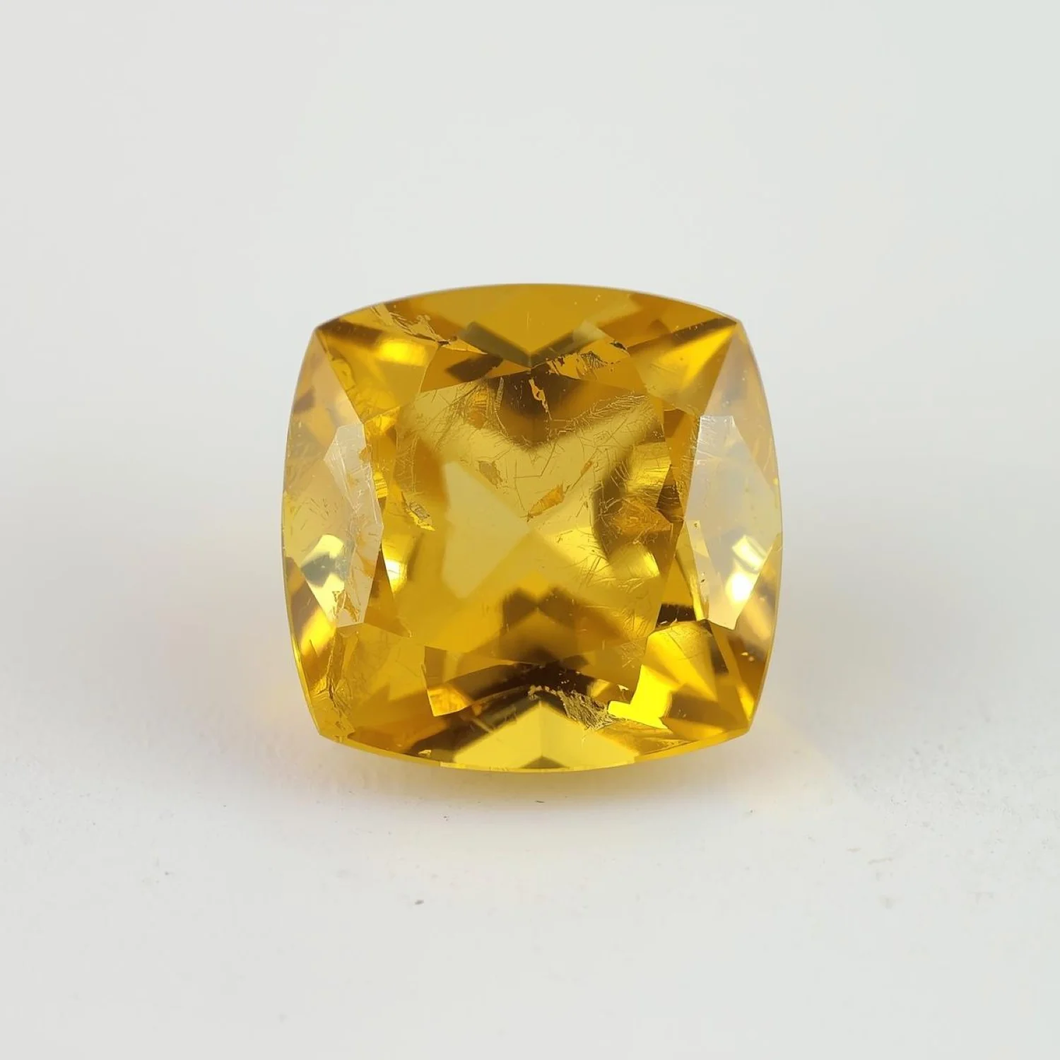 Yellow Sapphire 1PC Large 11x11 MM Square Faceted Yellow Fine Precious Gems - Image 2