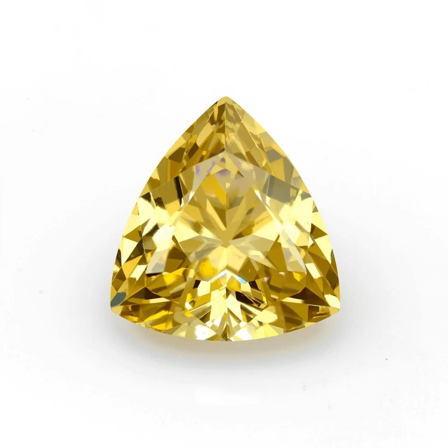 Yellow Sapphire 1PC Large 11x11 MM Triangle Faceted Yellow Fine Precious Gems - Image 2