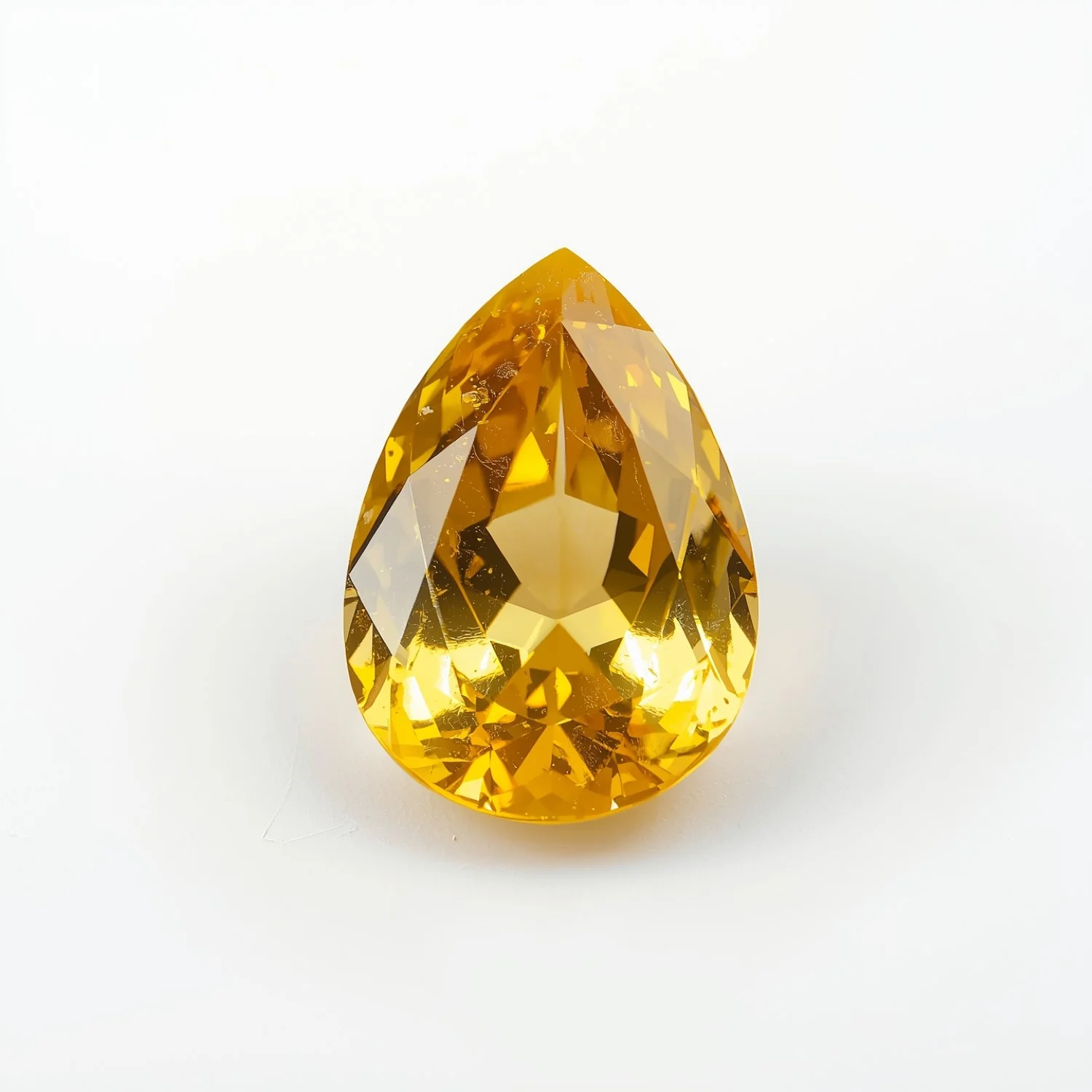 Yellow Sapphire 1PC Small 6x9 MM Pear Faceted Yellow Fine Precious Loose Gemstone - Image 2